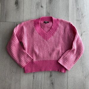 Apparis Anita Sweater Pink Women’s Medium V-Neck Polyester Knit
